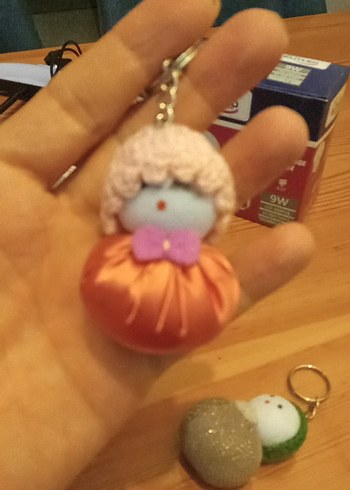 Renkli Örgü Bohem Kadın Anahtarlık - Görsel 3