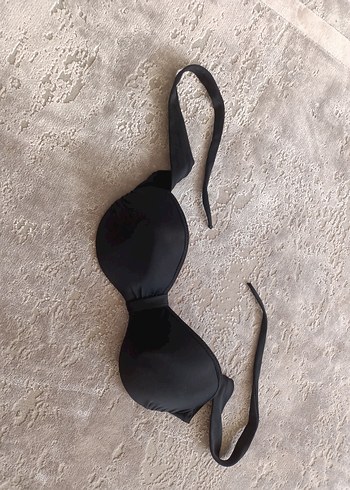 Siyah Strappy Midi Bikini Üstü - Görsel 2