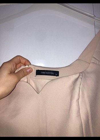 Mini krem elbise - Görsel 2