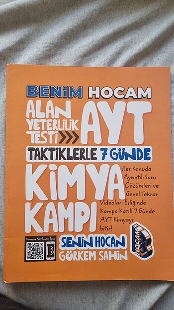 Benim hocam AYT taktiklerle 7 gün kimya kampı 