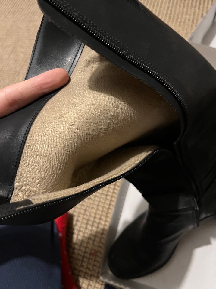 Kadın Siyah Deri Tokalı Dizüstü Çizme - Görsel 3