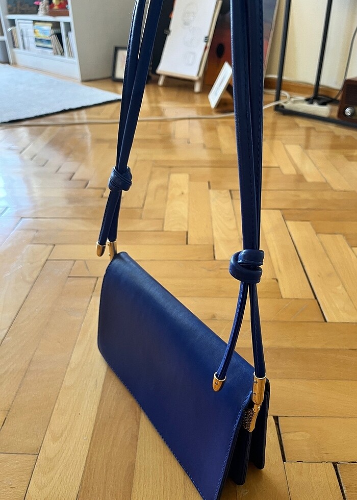 Lacivert kol çantası - Görsel 3