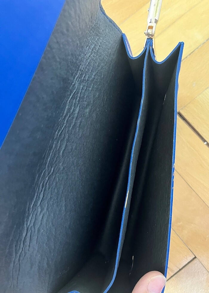 Lacivert kol çantası - Görsel 5