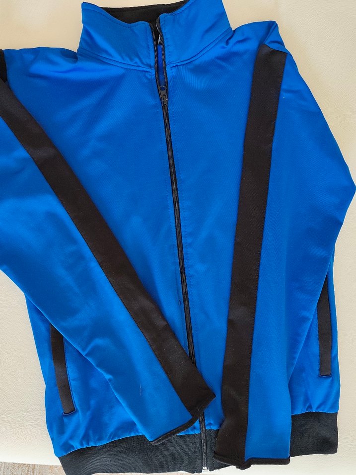 Erkek Çocuk Mavi Fermuarlı Spor Ceket - Görsel 3
