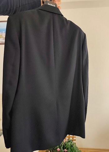 Düğmeli Siyah Erkek Ofis blazer ceket - Görsel 2