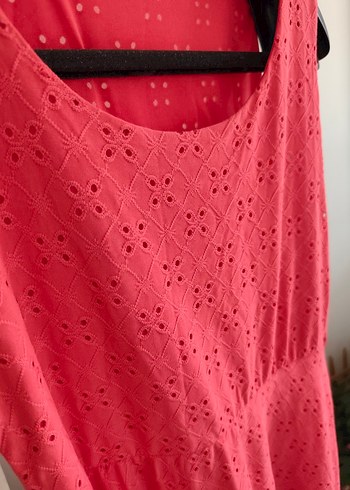 fisto Detaylı Pembe Midi Bohem Elbise - Görsel 3