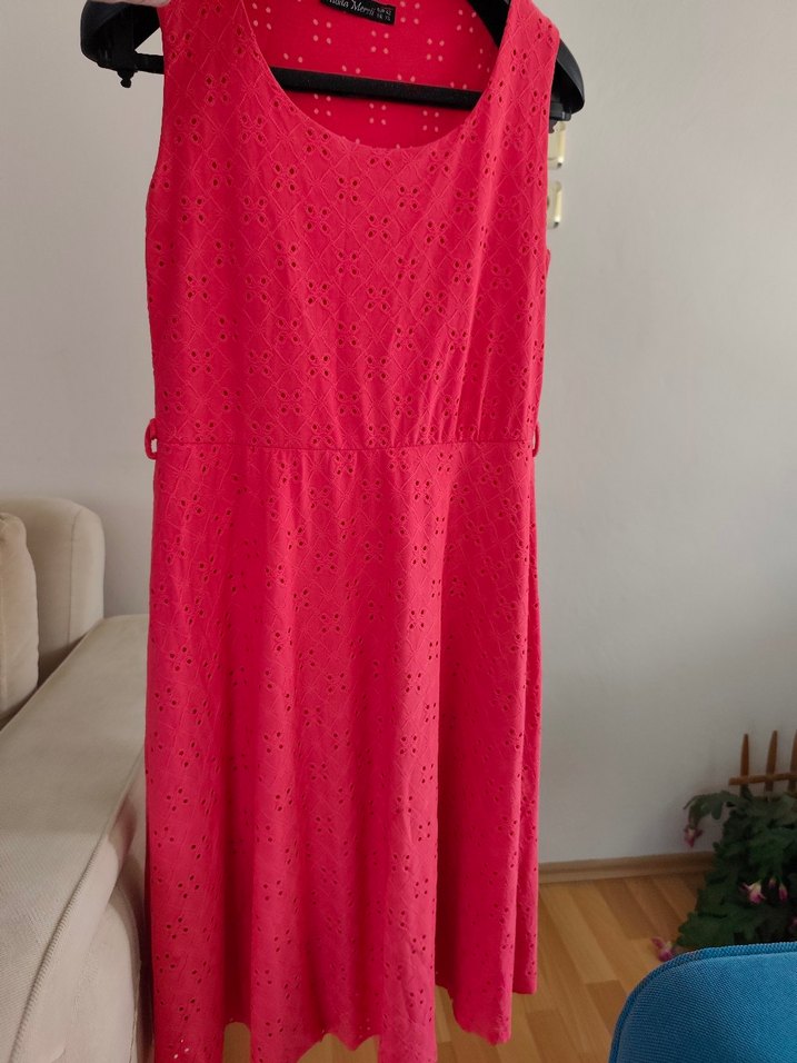 fisto Detaylı Pembe Midi Bohem Elbise - Görsel 2