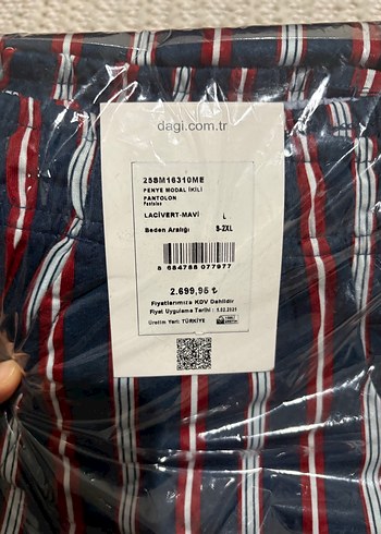 Lacivert Çizgili Erkek Pijama Altı 2 adettir - Görsel 6