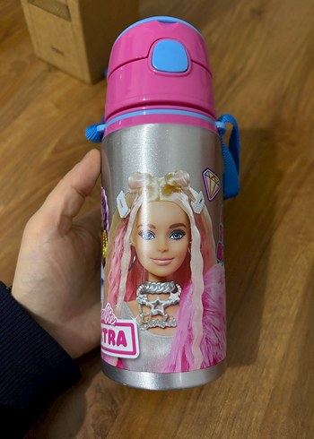 Renkli Barbie Çocuk Termos Şişesi - Görsel 7