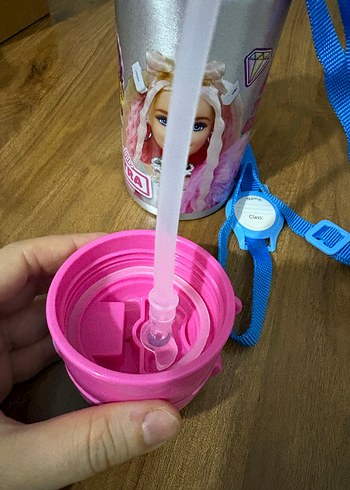 Renkli Barbie Çocuk Termos Şişesi - Görsel 6