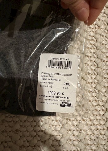 Antrasit Melanj Uzun Kollu Erkek Pijama Takımı - Görsel 5