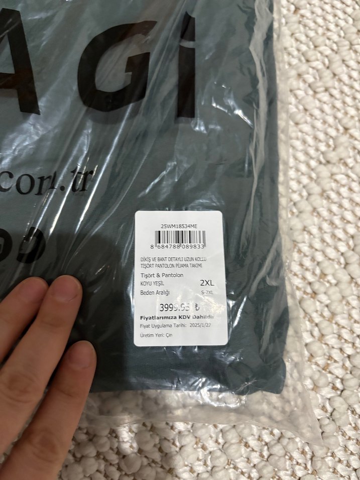 Yeşil  Erkek Uzun Kollu Rahat Pijama Takımı - Görsel 3