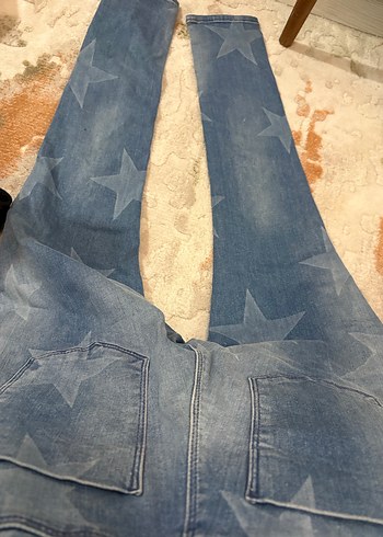 Yıldız Desenli Hamile Kot Pantolon - Görsel 5