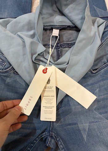 Yıldız Desenli Hamile Kot Pantolon - Görsel 4