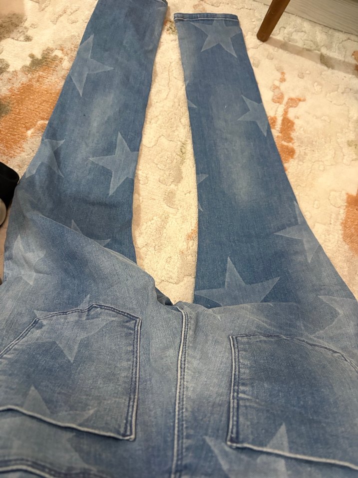 Yıldız Desenli Hamile Kot Pantolon - Görsel 5