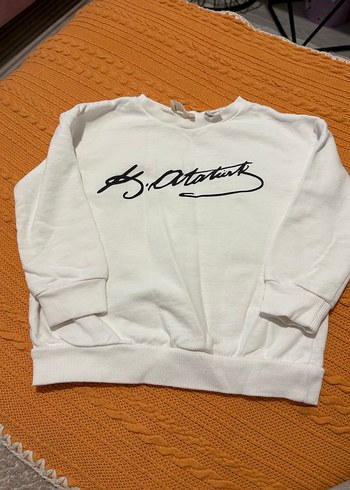 Beyaz Erkek Çocuk Uzun Kollu Sweatshirt - Görsel 2