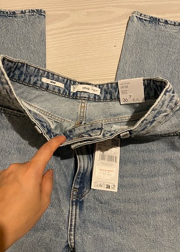 s Beden mavi Renk Donuk Mavi Kadın Denim Pantolon
