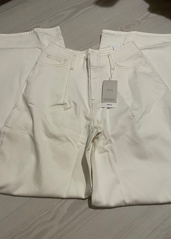 xs Beden Kırık Beyaz Midi Kadın Kumaş Pantolon