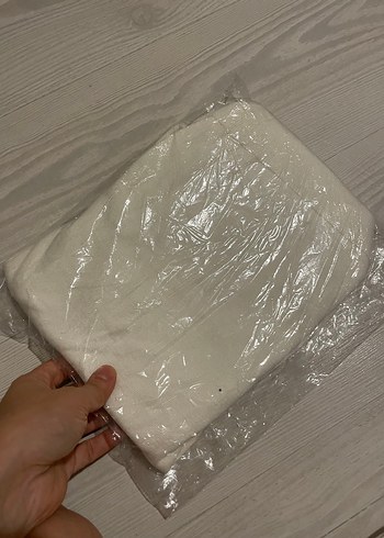 s Beden beyaz Renk Kadın Ekrü Pamuklu Uzun Kollu Kazak