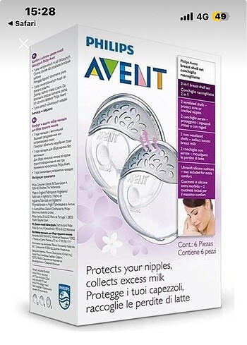 Philips Avent göğüs kalkanı