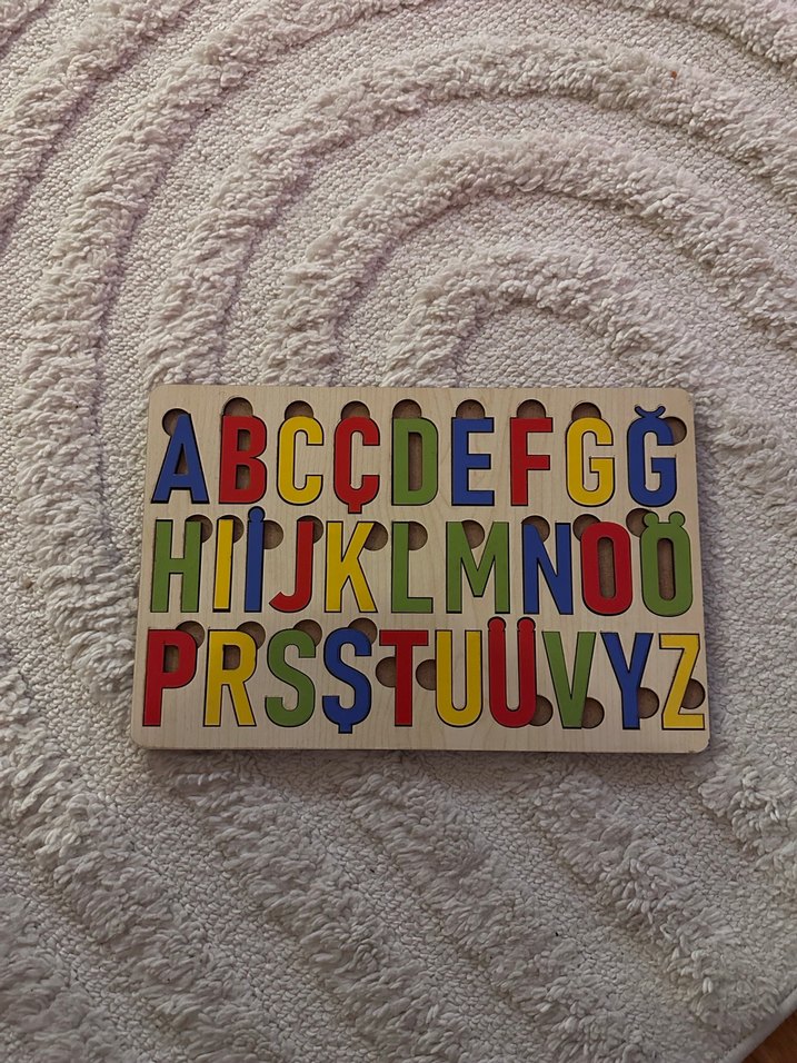 Renkli Ahşap Harfler Eğitici Oyuncak - Görsel 2