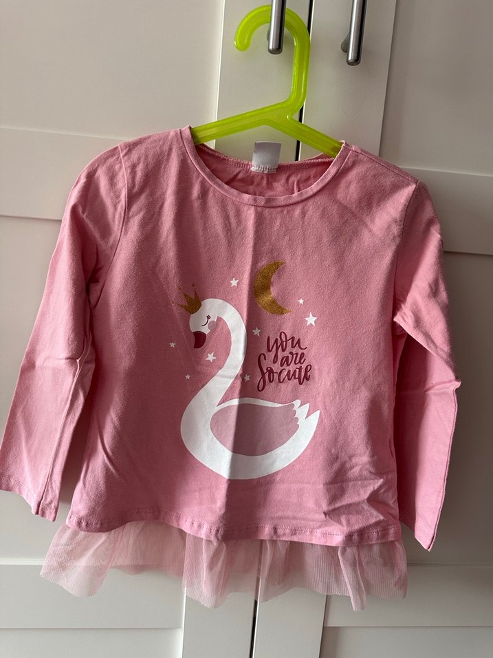 Kız Çocuk Uzun Kollu Tül Detaylı Tişört - Görsel 3