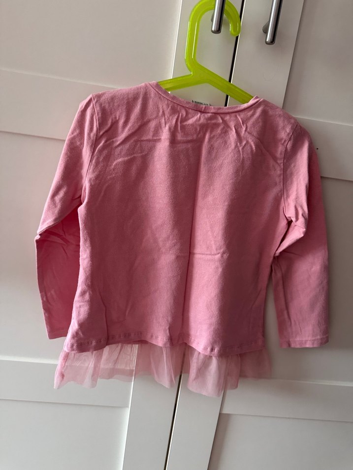 Kız Çocuk Uzun Kollu Tül Detaylı Tişört - Görsel 2