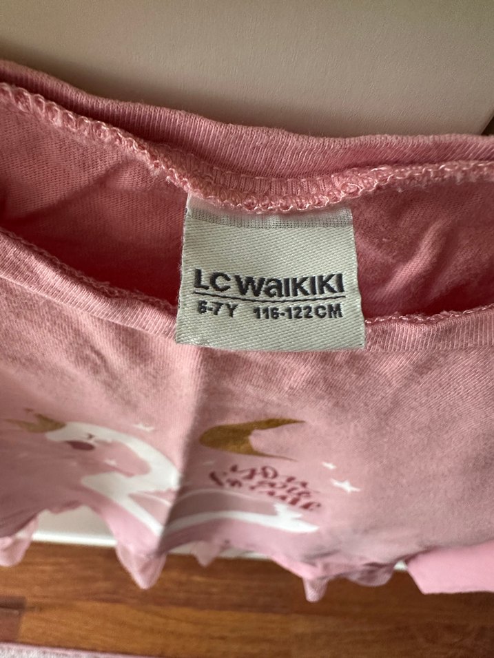 Kız Çocuk Uzun Kollu Tül Detaylı Tişört - Görsel 4