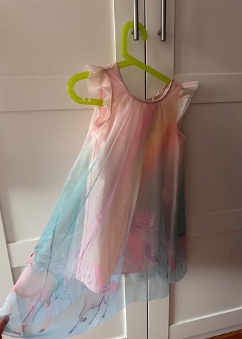 Kız Çocuk Unicorn Tül Elbise - Görsel 2