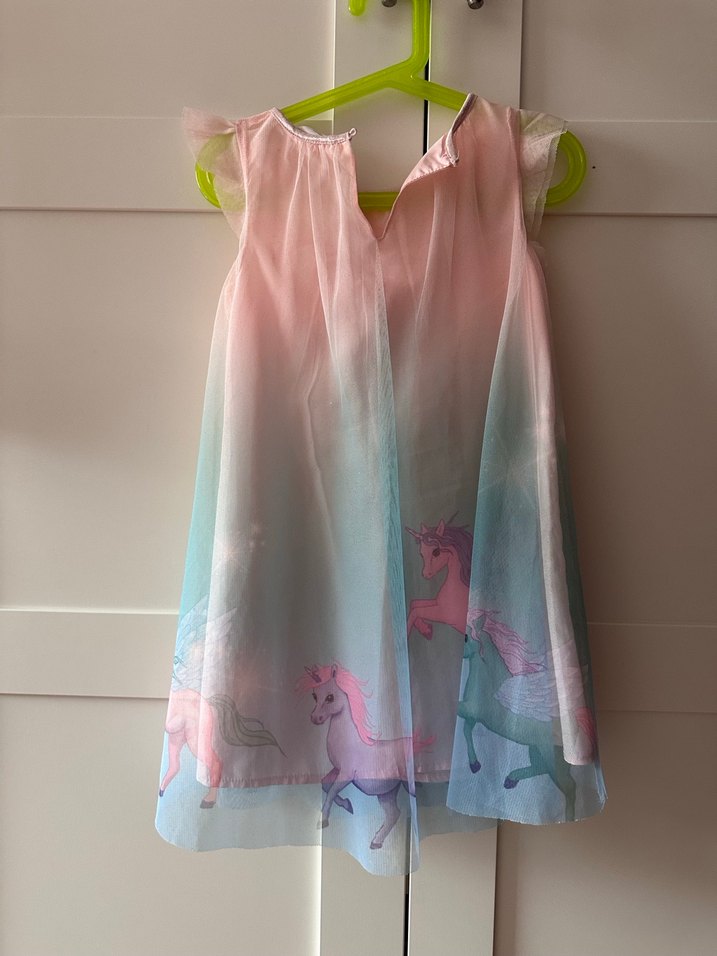 Kız Çocuk Unicorn Tül Elbise - Görsel 3