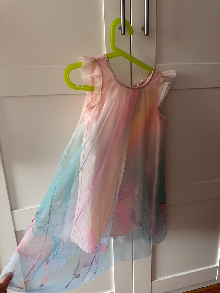 Kız Çocuk Unicorn Tül Elbise - Görsel 2