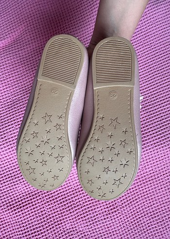 Çiçekli Pembe Kız Çocuk Babet - Görsel 4