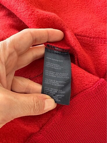 4 Yaş Beden kırmızı Renk Fermuarlı Sweatshirt