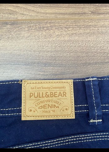 m Beden lacivert Renk Pull&Bear Straight Fit Carpenter Jean