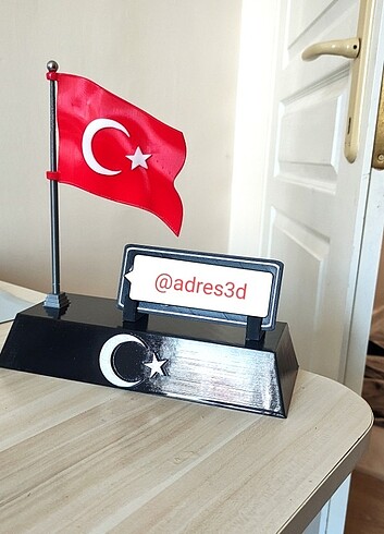Ay yıldızlı masa üstü isimlik 