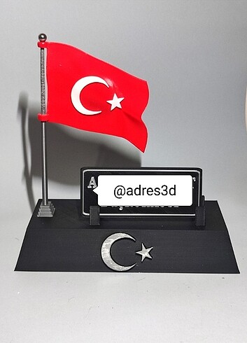 Ay yıldızlı masa üstü isimlik
