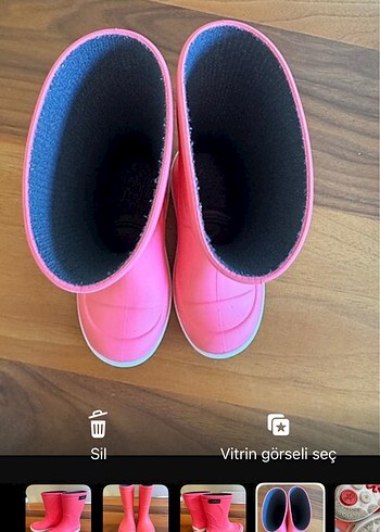 23 Beden pembe Renk Pembe Kız Çocuk Lastik Çizme