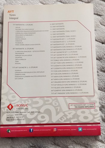 AYT Türev İntegral Soru Kitapçığı - Görsel 5