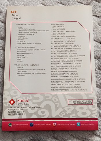 AYT Türev İntegral Soru Kitapçığı - Görsel 6