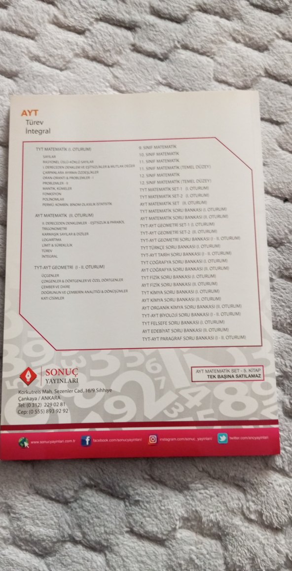 AYT Türev İntegral Soru Kitapçığı - Görsel 5