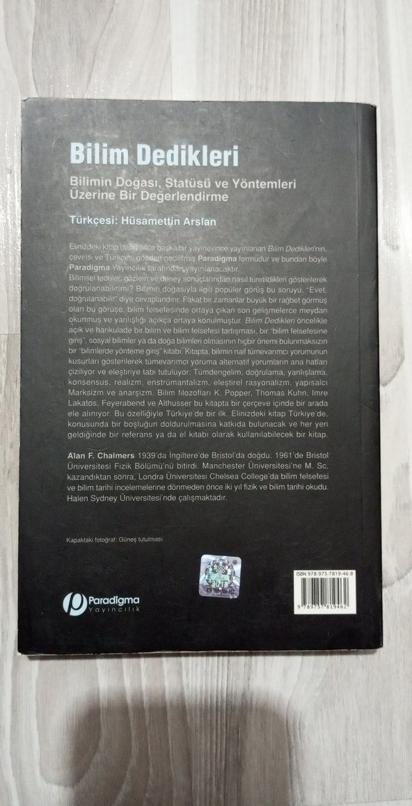 Bilim Dedikleri - Alan F. Chalmers - Görsel 3