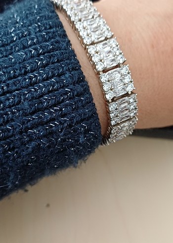 Sterling silver 925 Ayar Saf Gumus Bileklik