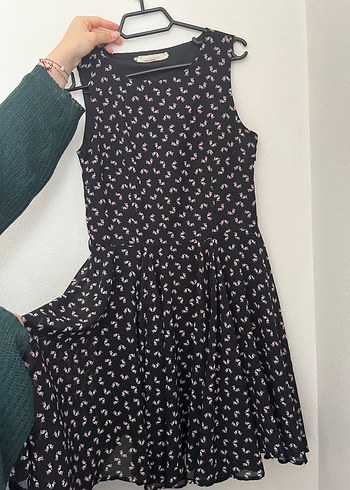 Straplez Midi Elbise, Pilili, Siyah - Görsel 2