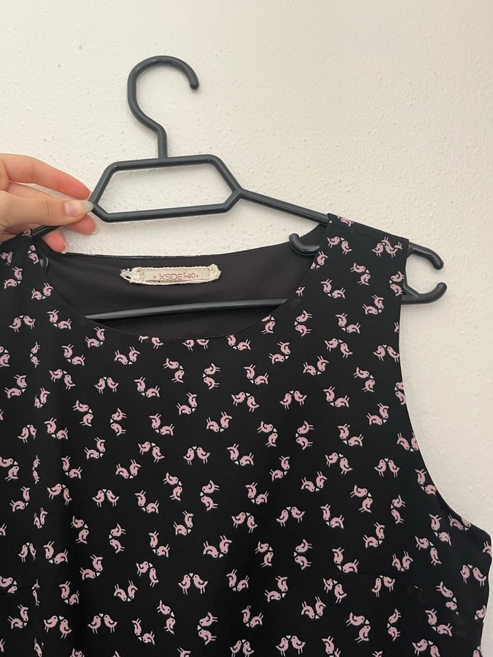 Straplez Midi Elbise, Pilili, Siyah - Görsel 3