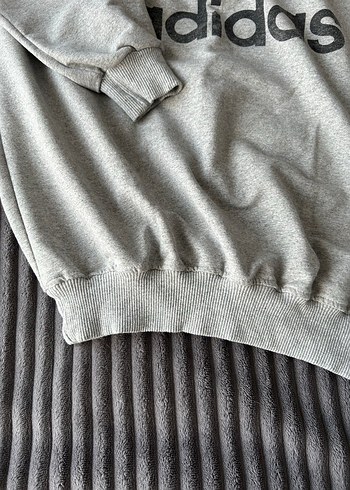 Gri Adidas Baskılı Erkek Sweatshirt - Görsel 3