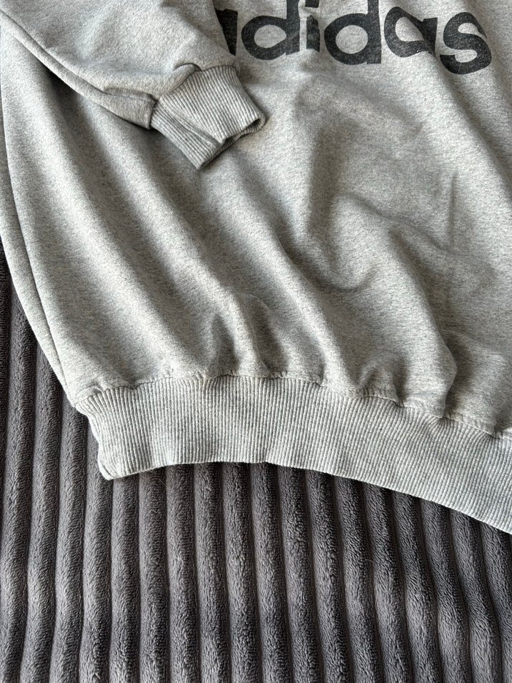 Gri Adidas Baskılı Erkek Sweatshirt - Görsel 3