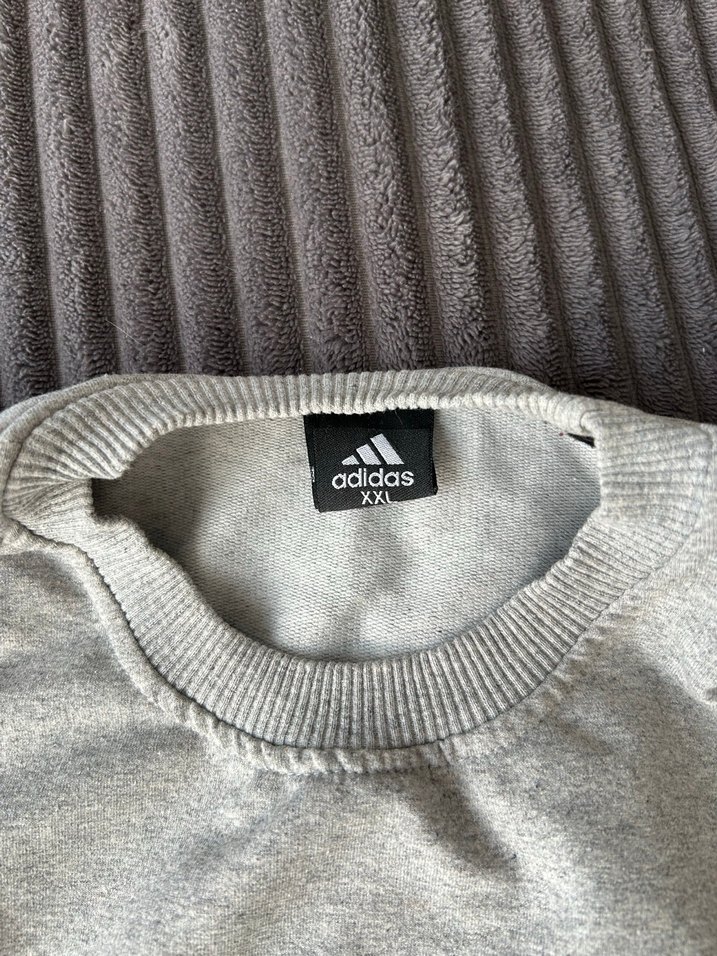Gri Adidas Baskılı Erkek Sweatshirt - Görsel 4