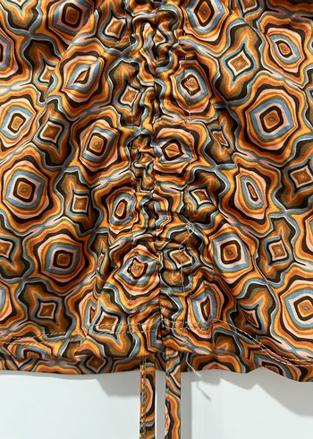 Kahverengi Bohem Uzun Kollu Mini Bluz - Görsel 3