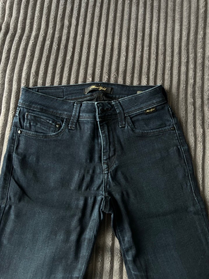 Mavi kadın Lacivert Dar Kesim Midi Kot Pantolon - Görsel 4