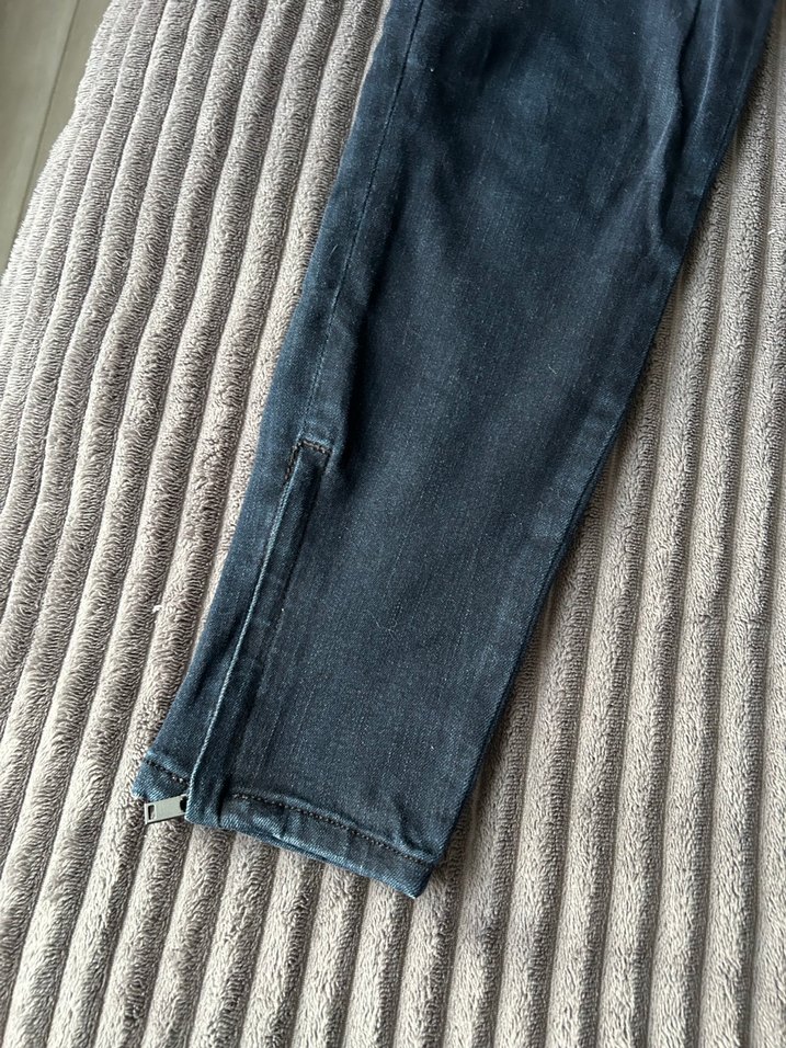 Mavi kadın Lacivert Dar Kesim Midi Kot Pantolon - Görsel 3